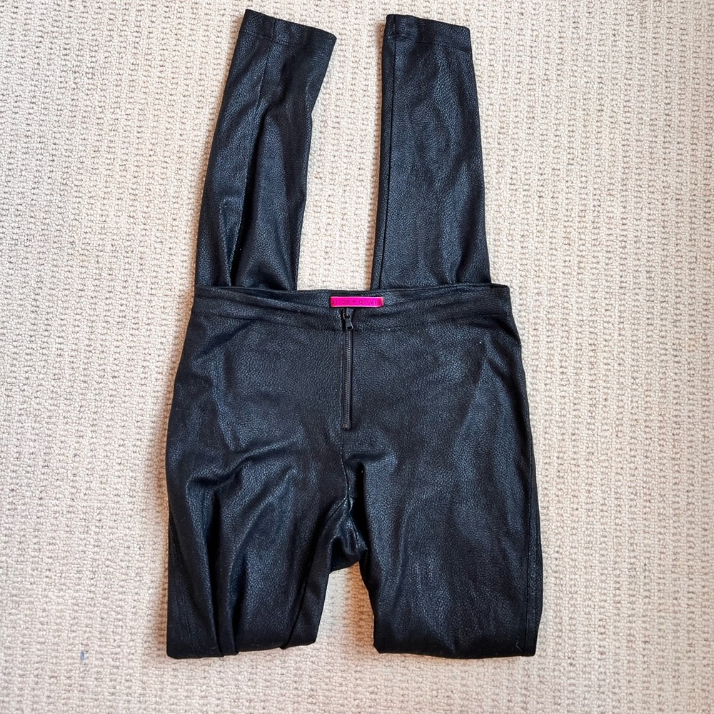 Alice + Olivia suede zipper pants